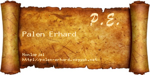 Palen Erhard névjegykártya